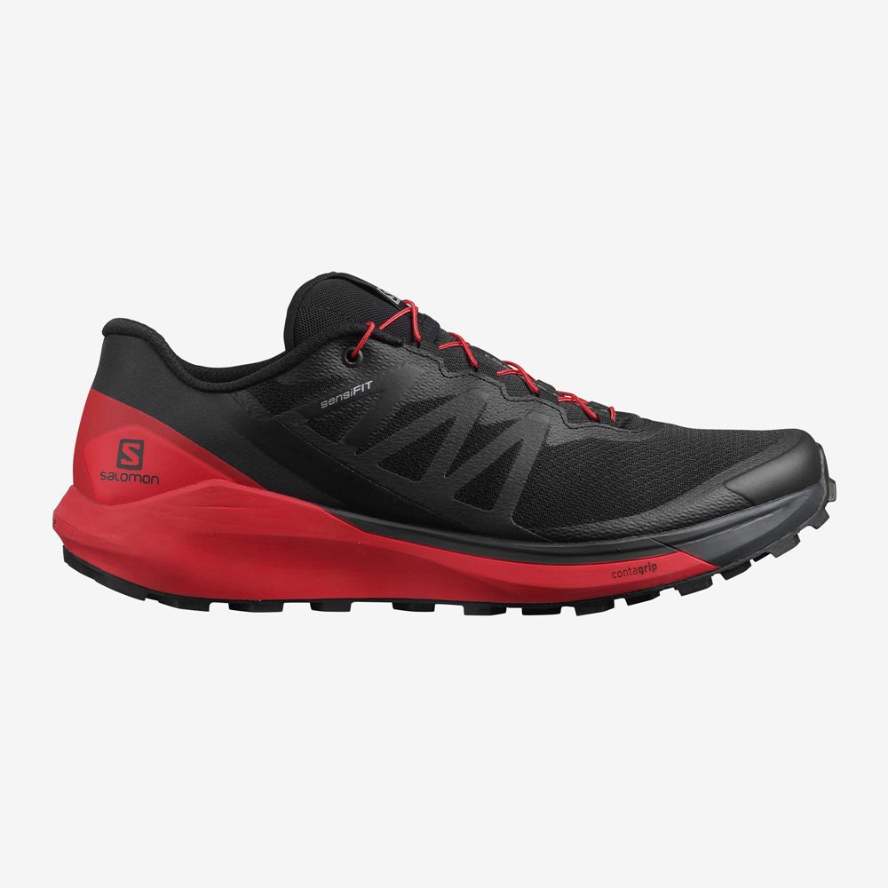 SALOMON SENSE RIDE 4 Philippines - Men's Trail Running Shoes - Black / Red | 894721-PAY